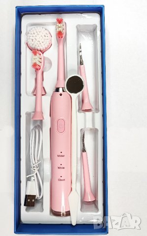 Електрическа четка за зъби с 5 накрайника и ултразвук за зъбен камък и зъбна плака , снимка 2 - Други инструменти - 35882032