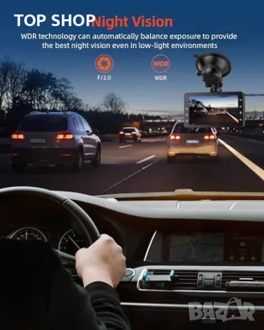 Нов Видеорегистратор за автомобил предна широкоъгълна камера за кола, снимка 4 - Друга електроника - 49804836