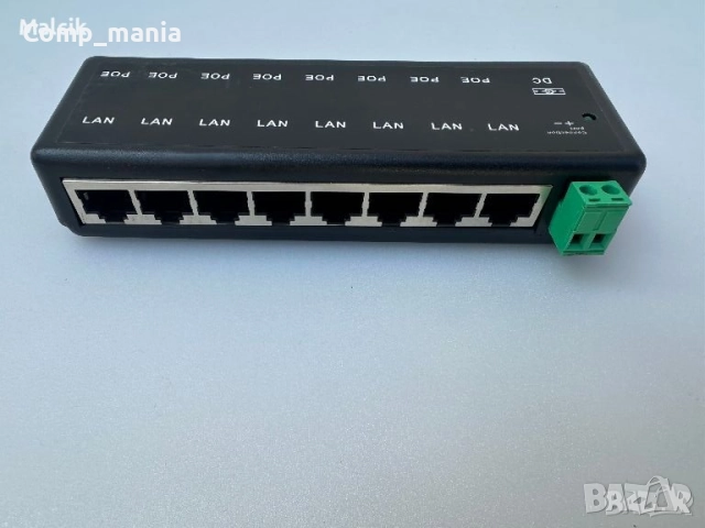 8Port Poe Injector 8Порта DC Мрежови Инжектор IP Камери NVR 8хПортов Суич от които 8хПорт POE, снимка 3 - Мрежови адаптери - 51984870