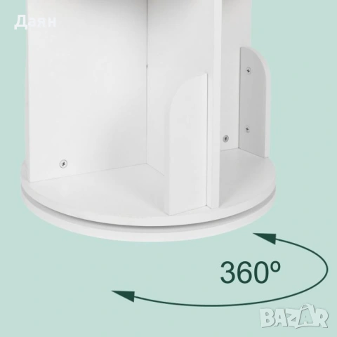 Въртяща се библиотека Relaxdays, 16 отделения, 4 етажна , снимка 5 - Етажерки - 53139756