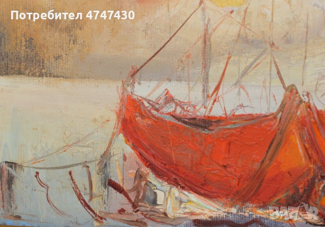 Евгений Петров картина маслени бои пейзаж, снимка 5 - Картини - 53643858