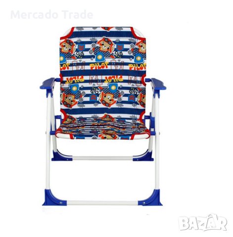 Детски стол Mercado Trade, Сгъваем, Метал, Мечета, Син, снимка 2 - Къмпинг мебели - 40511170
