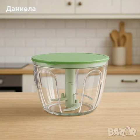 Мултифункционален уред 2в1 Oliver Voltz – центрофуга и чопър, 4 л купа, снимка 3 - Други стоки за дома - 51369214