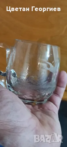 гравирани кристални чаши , снимка 4 - Антикварни и старинни предмети - 49533177