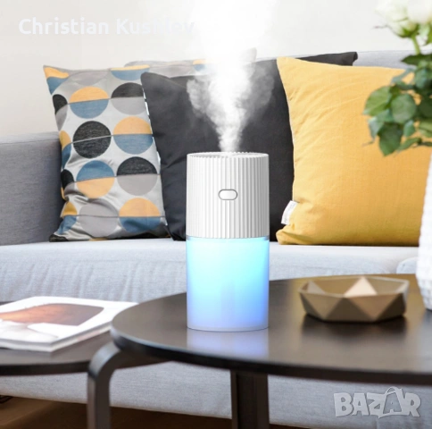 Светещ овлажнител за въздух, арома дифузeр за дом, офис и автомобил