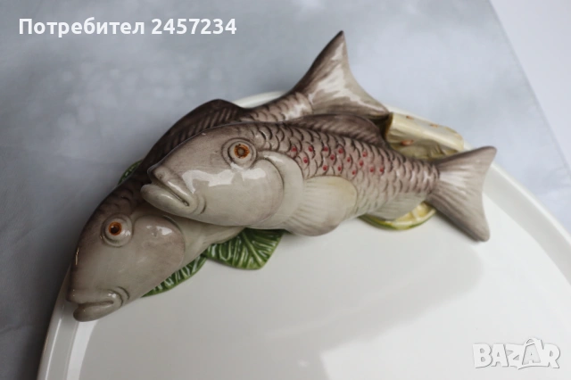 чинии италиански порцелан, ръчна изработка, снимка 6 - Чинии - 53722434