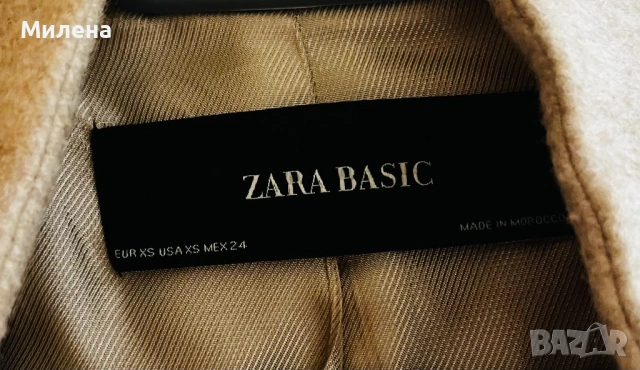 Zara палто - сиво и бежово в комплект, снимка 3 - Палта, манта - 53066512