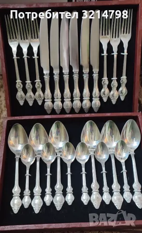 Посребрени руски прибори за хранене , снимка 4 - Прибори за хранене, готвене и сервиране - 49020965