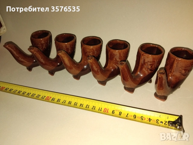 Винтидж чаши за ракия „Ритони“ – комплект 6 броя(Модел „Ханска шатра“), снимка 2 - Чаши - 53660015