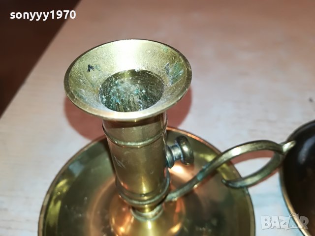 СВЕЩНИЦИ ОТ ФРАНЦИЯ 2бр-МЕД/МЕСИНГ 1911221958, снимка 6 - Антикварни и старинни предмети - 38728076