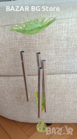 Градинска декорация вятърни звънчета с 4 неръждаеми алуминиеви тръбички. Нова., снимка 4 - Декорация за дома - 42140129