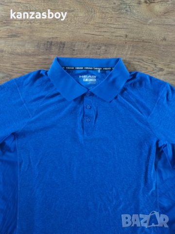 head men's blue polo shirt - страхотна мъжка тениска КАТО НОВА 2ХЛ, снимка 2 - Тениски - 41424339