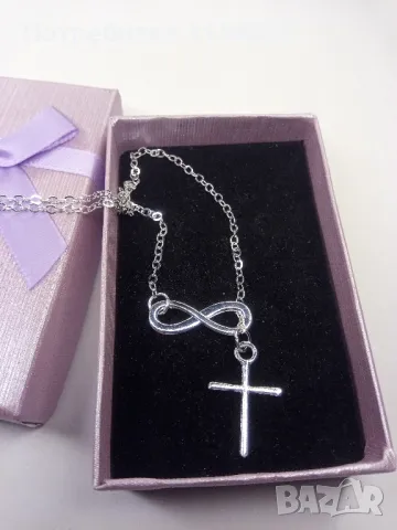 Колие кръст и безкрайност , снимка 3 - Колиета, медальони, синджири - 48732973
