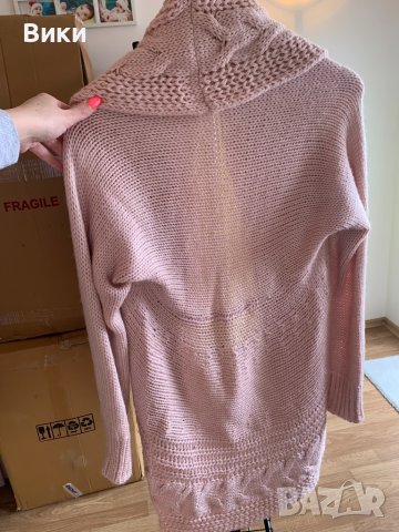 Красива дълга жилетка в розово , снимка 5 - Жилетки - 39560576