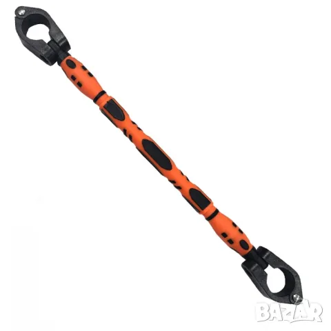 Оранжева метална стойка за мото кормило 325 mm