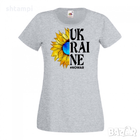 Дамска тениска NO WAR UKRAINE SUNFLOWER,подкрепям Укркайна, снимка 3 - Тениски - 36114164