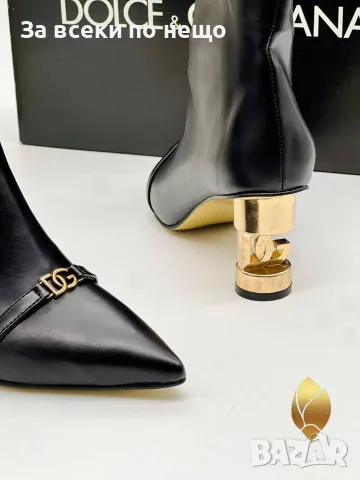 Dolce&Gabbana Елегантни Дамски Боти С Ток И Логото Код SK2209, снимка 3 - Дамски боти - 56223508