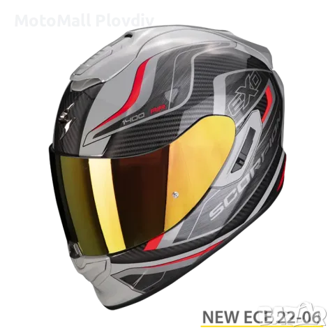 Каска SCORPION EXO-1400 EVO AIR ATTUNE Grey-Black-Red
