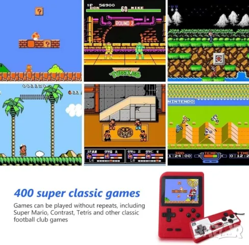 Конзола за видеоигри Game Boy ретро игра мини ръчен плейър 8-битов класически контролер за игри, снимка 6 - Други игри и конзоли - 48844734