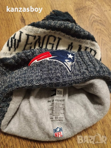 new era new england patriots - страхотна зимна шапка КАТО НОВА 100% оригинал универсален размер, снимка 8 - Шапки - 53020933