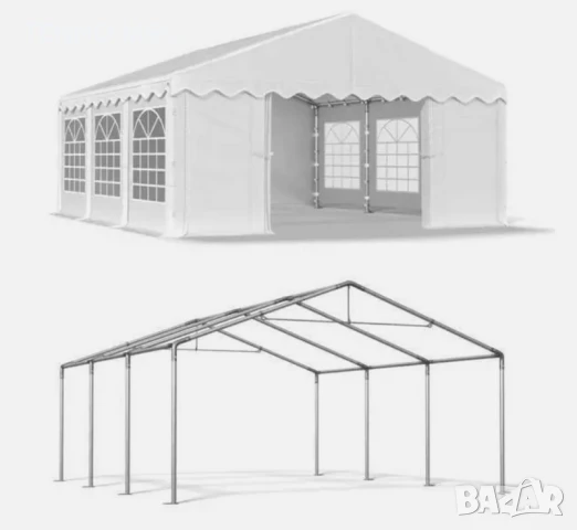 Шатра за събития 4х6/8/10 м, UV 500 г./кв.м.#70503