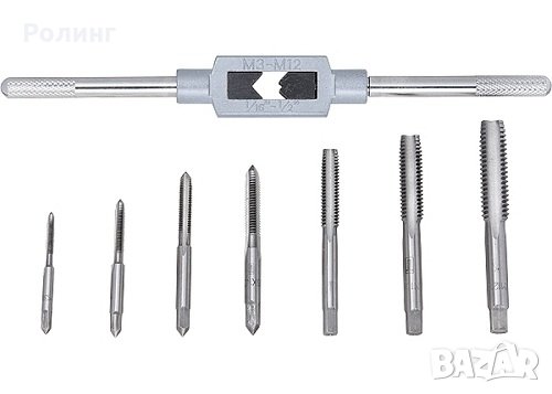 К-т метчици М3-М12, 8 части СИБРТЕХ код 77308