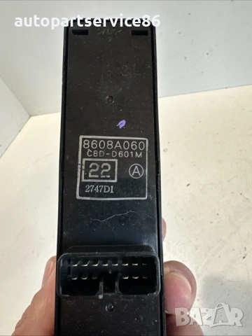 Главен превключвател за стъкла ляв волан за Peugeot 4007 2.2 HDI (2009) 8608A060, снимка 2 - Части - 53654729