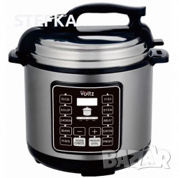 ПРОМОЦИЯ !!! Мултикукър под налягане Voltz, 1000W/6л./70kpa - 9 програми Готви бързо и още по вкусно