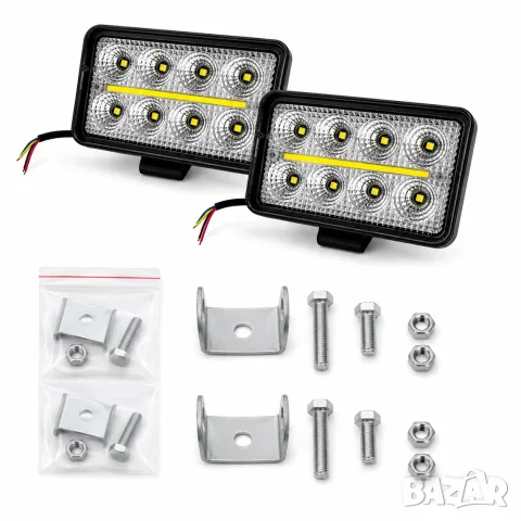 Комплект LED халогени с 8 диода, снимка 2 - Аксесоари и консумативи - 55864095
