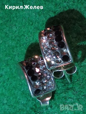 КРАСИВИ ВИНТИДЖ СРЕБЪРНИ ОБЕЦИ с ЦИРКОН и МАРКАЗИТ 925 СРЕБРО 20532, снимка 13 - Обеци - 32991397