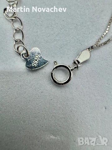 Сребърна гривна с мойсанит (Диамант) 1.5 карата, снимка 4 - Гривни - 53646827