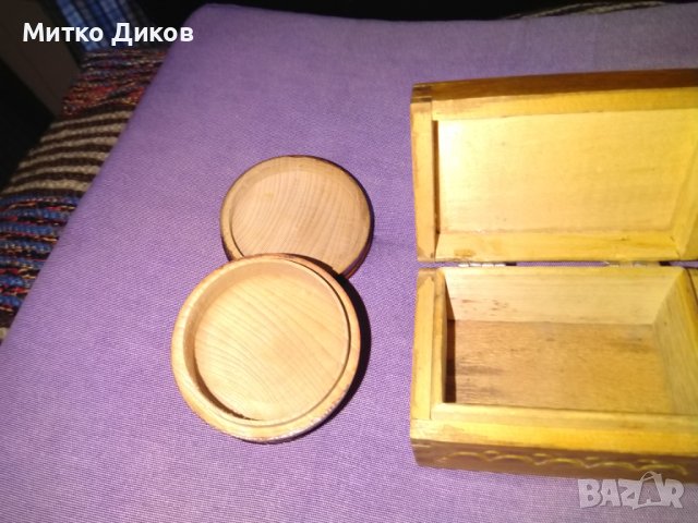 Малки дървени кутии от соца 3 броя за бижута и други, снимка 7 - Декорация за дома - 41781907