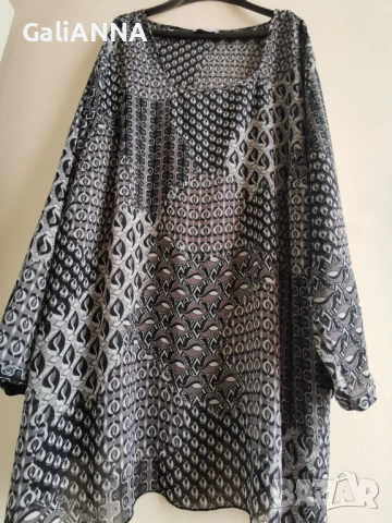 СТРАХОТНА ЕФИРНА ТУНИКА 4XL-5XL, снимка 2 - Туники - 51009773