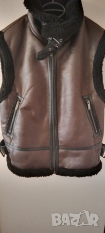 Дамски кожен елек , снимка 5 - Якета - 53735625