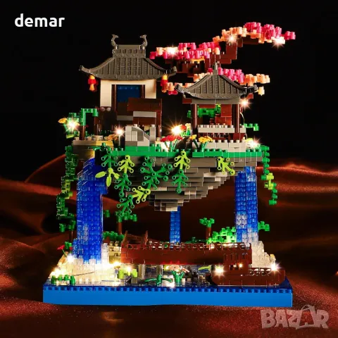 CAXIMSY Строителен комплект Мини японска къща с череша, 3300 части, снимка 4 - Образователни игри - 47503144