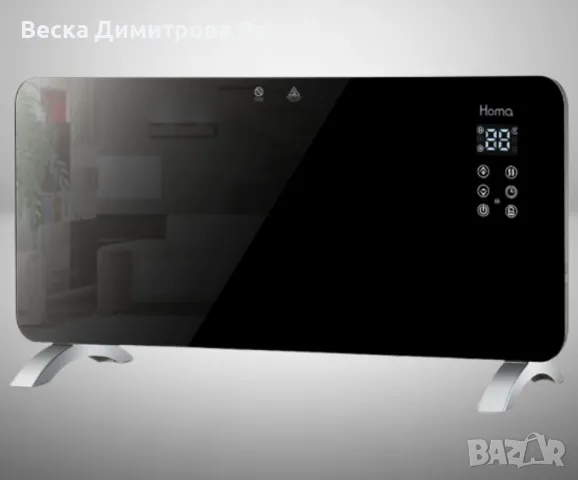 Конвекторна печка , стъклен панел, Wi-Fi,2000W, снимка 3 - Други стоки за дома - 47297614