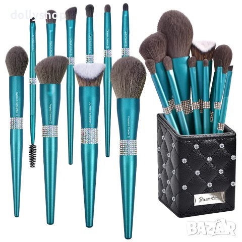 Perfect Brush Guru Set Комплект Четки за Грим с Кристали Син, снимка 7 - Декоративна козметика - 41673967