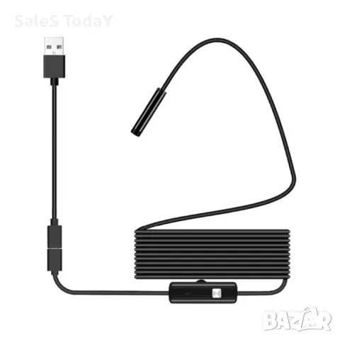 Ендоскопска камера за Android, 5 м. кабел, магнит, кука+ огледало, снимка 4 - Други - 49555521