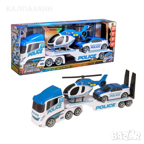 TEAMSTERZ XL Полицейски камион с кола и хеликоптер 1416898