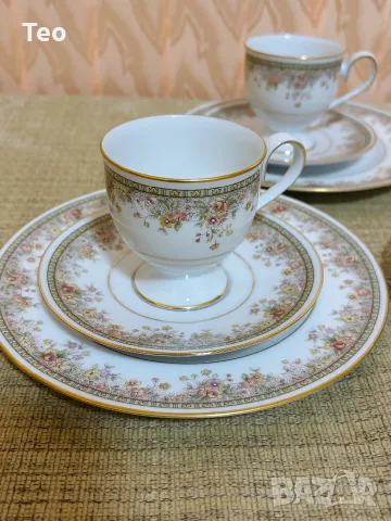Елегантен, класически порцеланов сервиз за кафе/ чай на Noritake Ireland от 18 части, снимка 8 - Антикварни и старинни предмети - 55961922