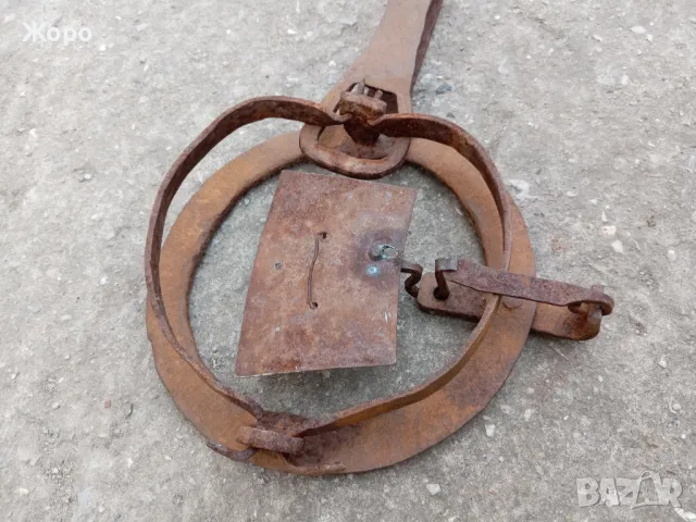 Стар кован вълчи капан, снимка 3 - Антикварни и старинни предмети - 49978115