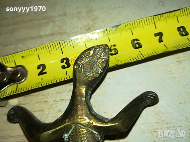 САЛАМАНДЪР-МЕД МЕСИНГ 11Х6см-ВНОС ФРАНЦИЯ M0306231915, снимка 15 - Антикварни и старинни предмети - 40938409