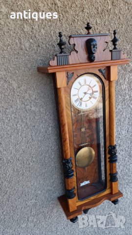 Голям стенен часовник - Carl Werner - Антика - 1900"г., снимка 5 - Антикварни и старинни предмети - 42636835