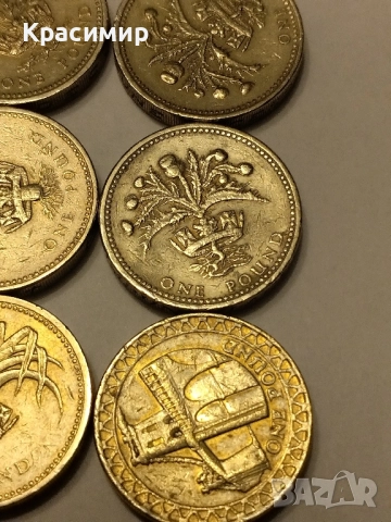 Монети Елизабет 1 паунд , снимка 14 - Нумизматика и бонистика - 51852105