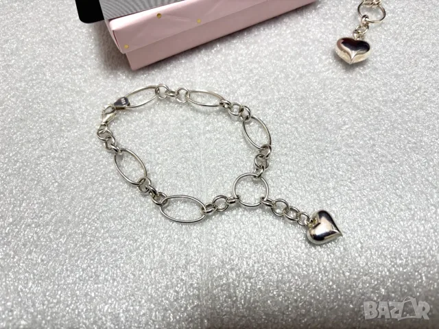 Сребърен Комплект/колие+гривна/ (проба 925)- 29,21 грама, снимка 9 - Колиета, медальони, синджири - 53732259