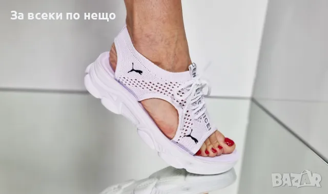 Puma Дамски Бели Сандали С Връзки Пума Код P604, снимка 3 - Сандали - 50427847