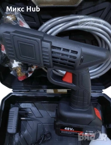 Акумулаторна Водоструйка 22 Бара 1бр Батерия 48V 8Ah, Зарядно и Аксесоари в куфар - ПРОМОЦИЯ !!!, снимка 3 - Други инструменти - 53483837