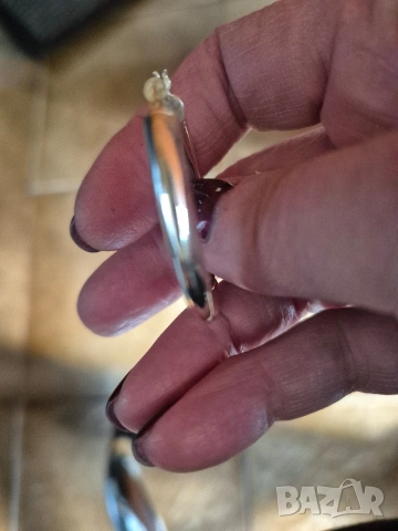 нестандартна форма срибърни халки, снимка 3 - Обеци - 53338609