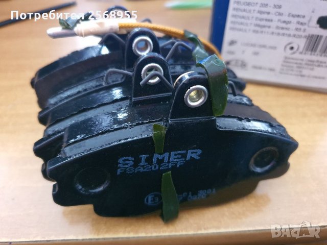 SIMER 284 НАКЛАДКИ ПРЕДНИ PEUGEOT 205, 309 RENAULT 5, Super 5, 11, 18, 19, 20, 21, 25, 30 1978-2001 , снимка 2 - Части - 35901547
