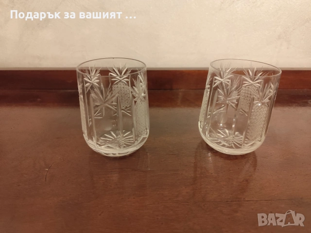 Кристални чаши оловен кристал , снимка 2 - Чаши - 53487863